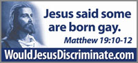 Jesus said some are born gay